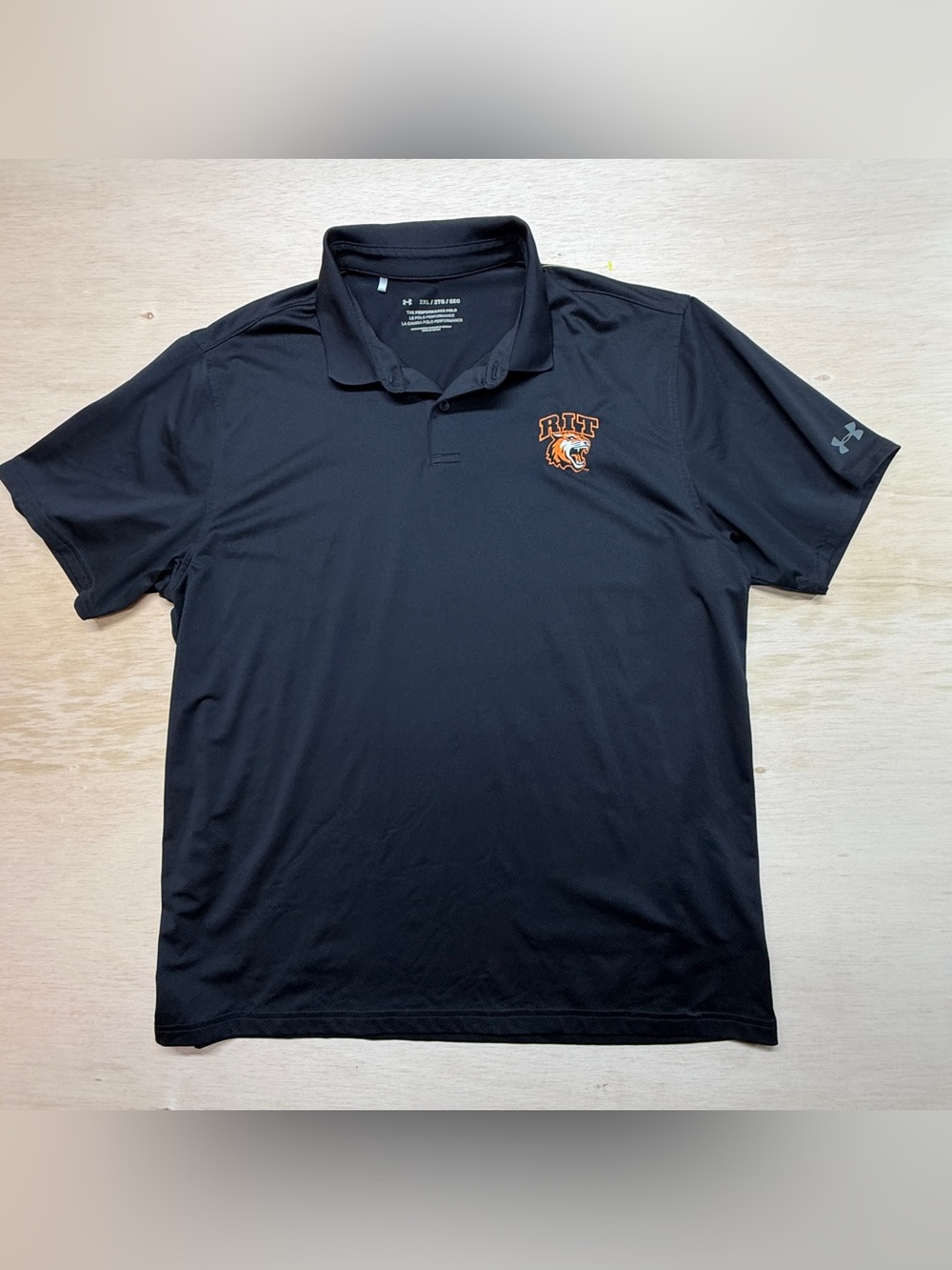 Under Armour Rochester Institute of Technology RIT Tigers NCAA Polo Shirt 2XL